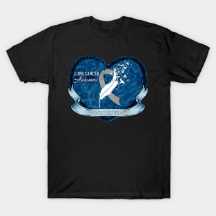 Lung Cancer Awareness Sapphire Heart Edition T-Shirt